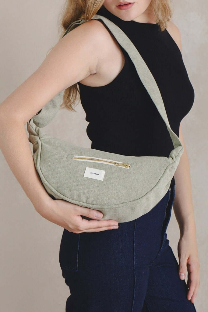 Plain half-moon bag Maël