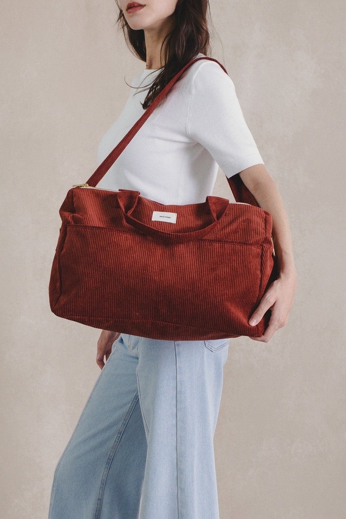 sac de voyage femme velours côtelé