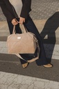 sac de voyage velours côtelé beige