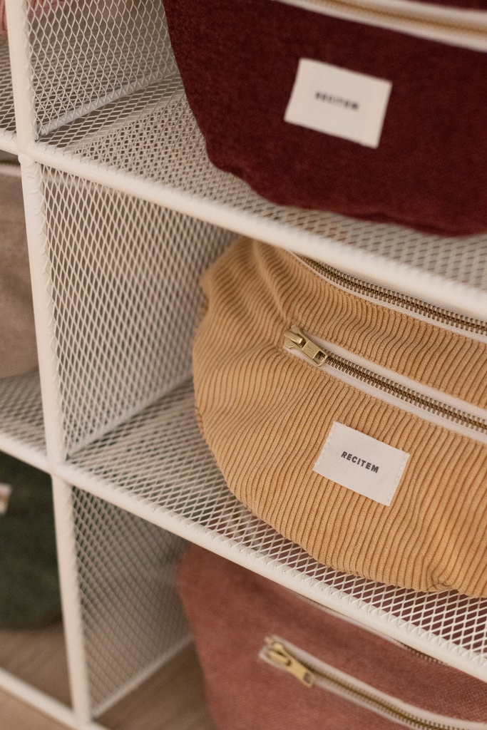 sac banane velours cotelé ocre Recitem
