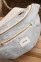 Sac banane écru bleu Marion Recitem - accessoires de voyages responsables