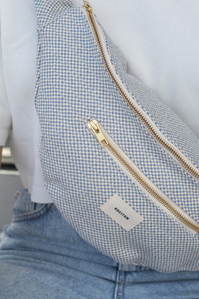 Maxi banane écru bleu Marion Recitem - accessoires de voyages responsables