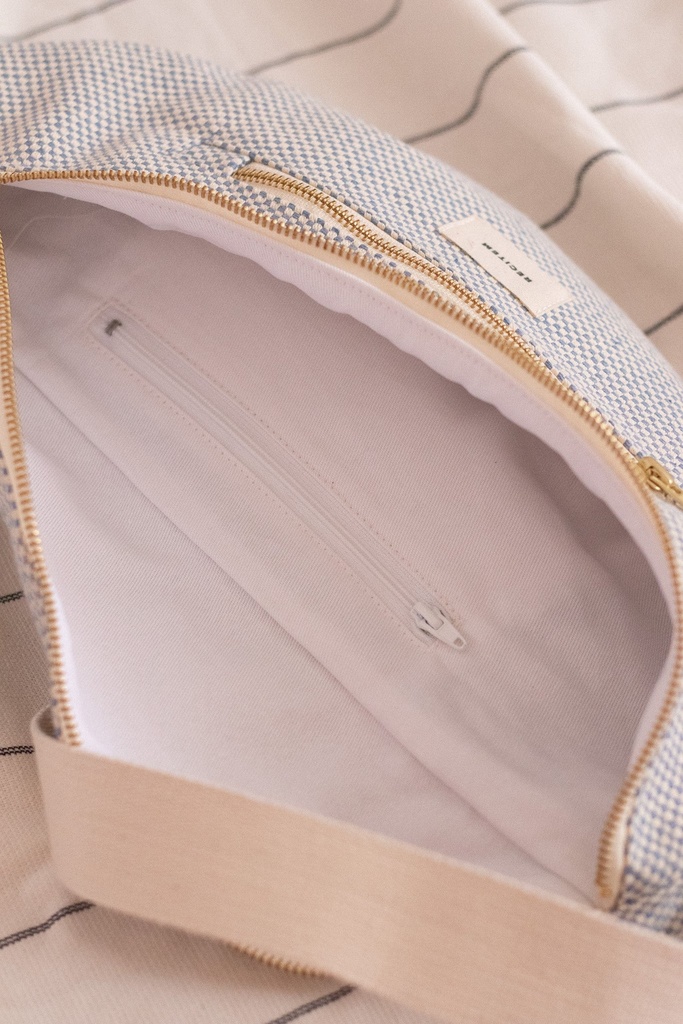 Maxi banane écru bleu Marion Recitem - accessoires de voyages responsables
