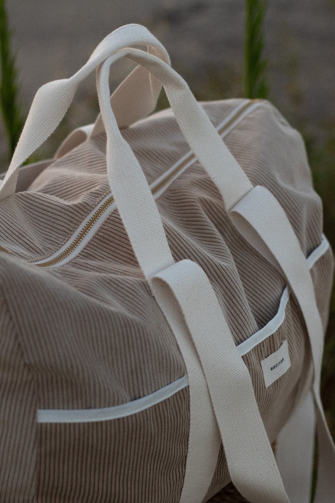 Sac week-end beige Matéo · accessoires de voyages éco-responsables