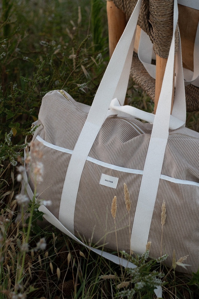 Sac week-end beige Matéo · accessoires de voyages éco-responsables