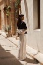 sac demi lune femme beige