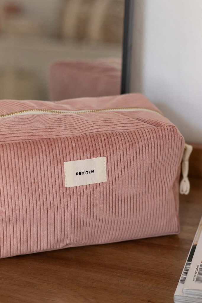 trousse de toilette velours côtelé