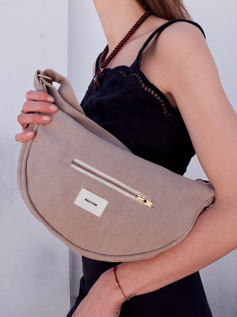 Plain half-moon bag Arthur