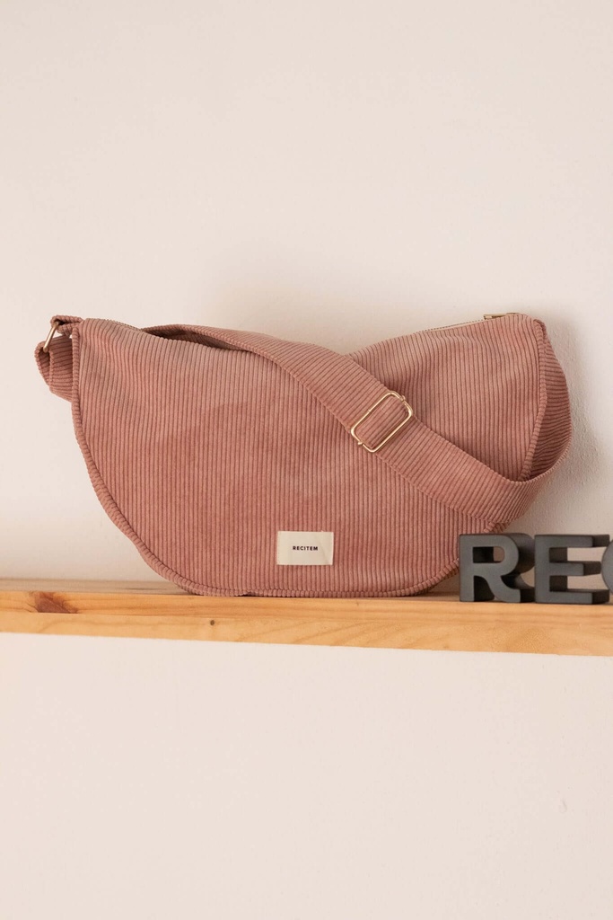 Plain maxi half-moon bag Nina