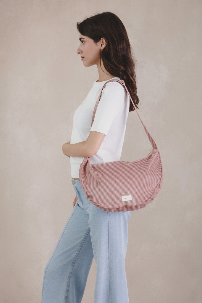 Sac maxi demi-lune uni Nina
